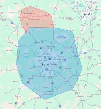 Greater San Antonio Area + Fredericksburg
